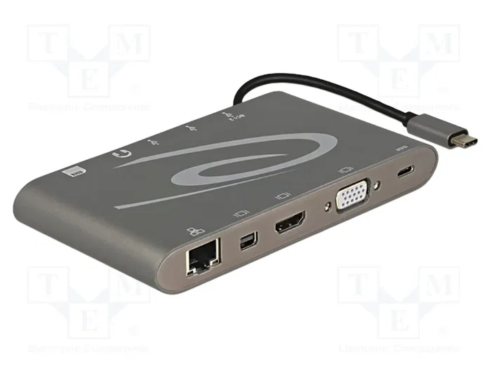 DeLOCK Dockingstation USB Type-C™ 3.1 4K 30 Hz 87297 Gris