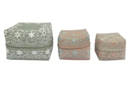 DKD Home Decor Set de 3 Cestas de Bambú Multicolor
