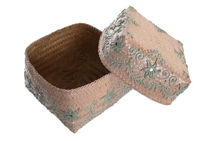 DKD Home Decor Set de 3 Cestas de Bambú Multicolor