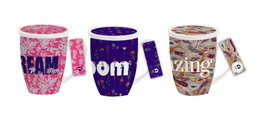 DKD Home Decor Taza de Porcelana Daydream Multicolor 380ml (Pack de 12) inevitable