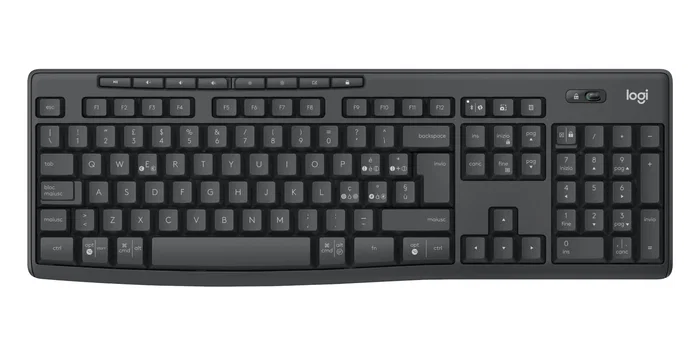 Logitech 920-012069 Teclado y Ratón Inalámbrico Bluetooth para Oficina, Teclado QWERTY Italiano en Grafito, Completo 112 Teclas con Teclado Numérico y Altura Ajustable