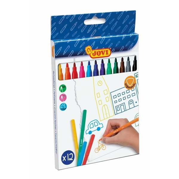 Jovi Estuche de 12 Rotuladores Colores Surtidos Slim 140mm Jovi Estuche de 12 Rotuladores Colores Surtidos Slim 140mm