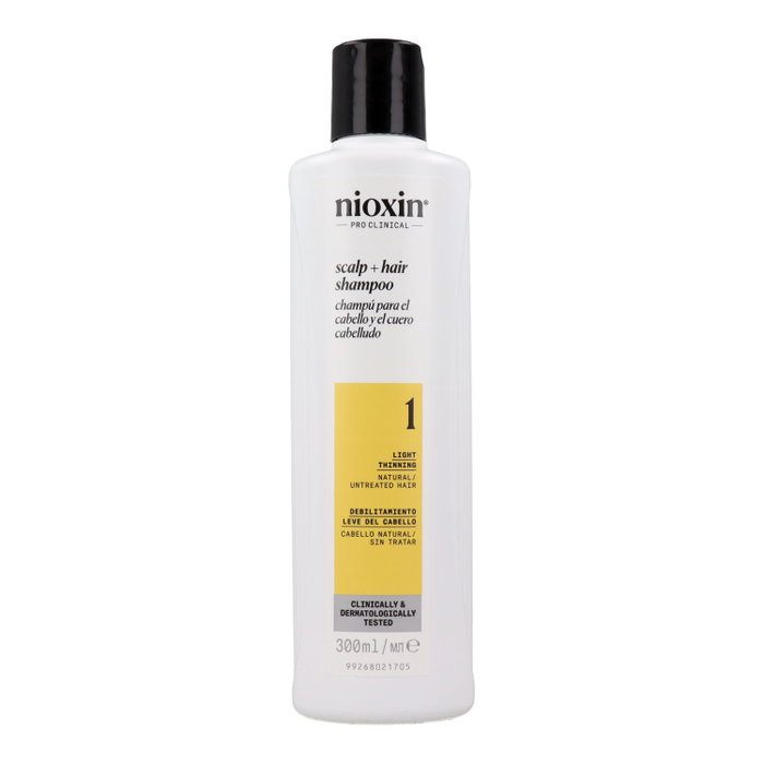 Nioxin Sistema 1 Champú para Cabello Natural con Debilitamiento Leve 300 ml Nioxin Sistema 1 Champú para Cabello Natural con Debilitamiento Leve 300 ml