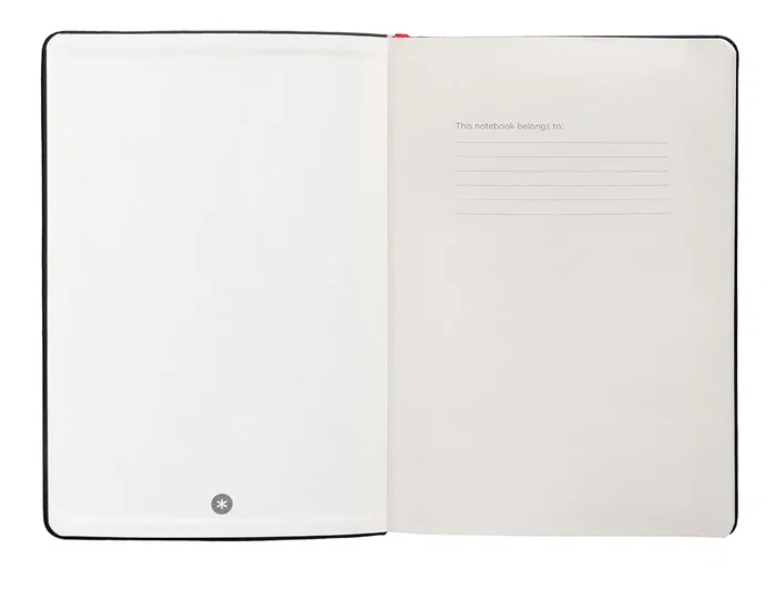 Antartik Cuaderno A5 Hojas Puntos Tapa Dura Negro y Rojo 100 Hojas 80 gr FSC