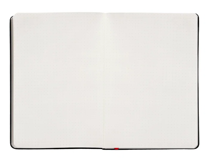 Antartik Cuaderno A5 Hojas Puntos Tapa Dura Negro y Rojo 100 Hojas 80 gr FSC