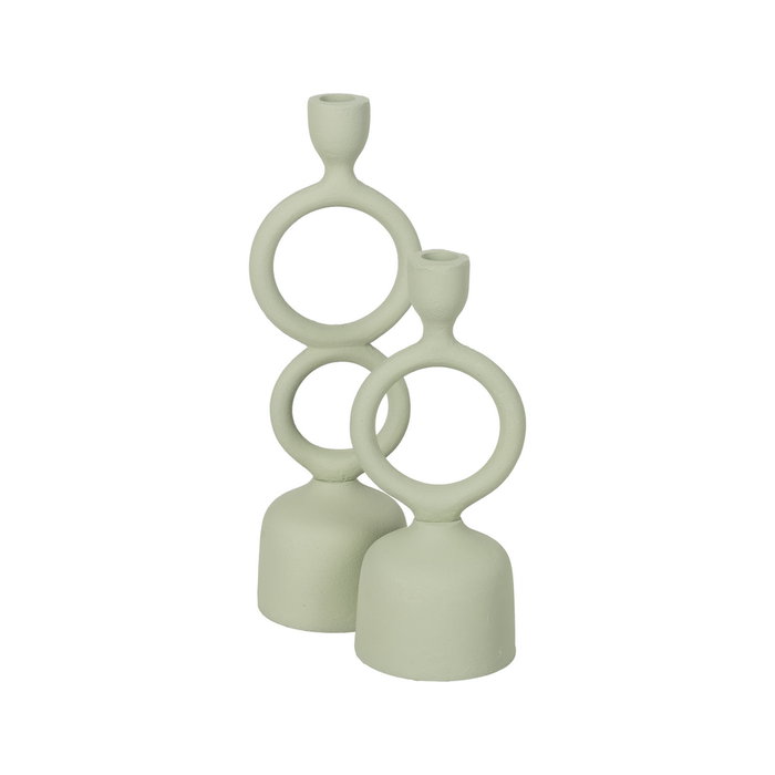 Portavelas Verde Claro Metal 9 X 7 X 25 cm