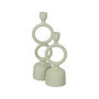 Portavelas Verde Claro Metal 9 X 7 X 25 cm
