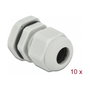 DeLOCK Prensacables PG11 Gris (10 piezas)