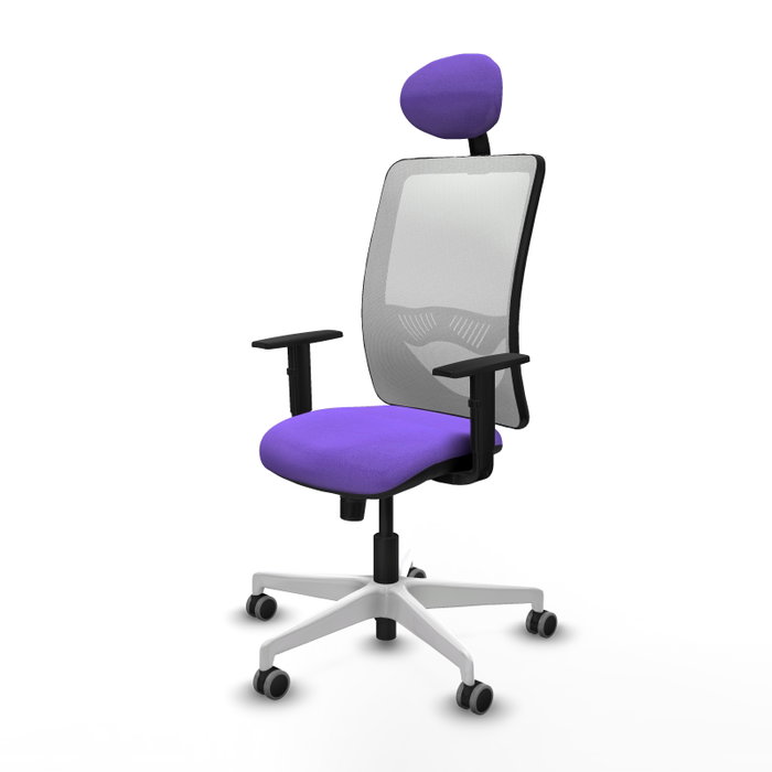 PIQUERAS Y CRESPO Silla de oficina Zulema con mecanismo Sincro, Lila y Blanco PIQUERAS Y CRESPO Silla de oficina Zulema con mecanismo Sincro, Lila y Blanco