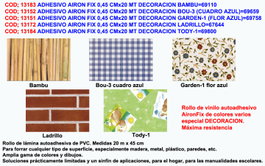AIRON FIX Adhesivo BOU-3 Decoración 0,45 cm x 20 m Azul