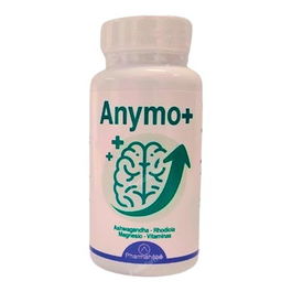 PHARMAHEBE Anymo+ 60 Cap - Complemento Alimenticio para Estrés con Vitaminas B y Magnesio