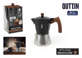 Quttin Cafetera de Inducción 3 Servicios Black