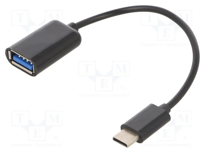 Gembird Adaptador OTG USB 2.0 Tipo-C Macho a USB-A Hembra Negro