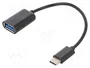 Gembird Adaptador OTG USB 2.0 Tipo-C Macho a USB-A Hembra Negro