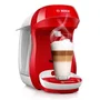 Cafetera de Cápsulas Bosch Tassimo Happy/ Blanca y Roja