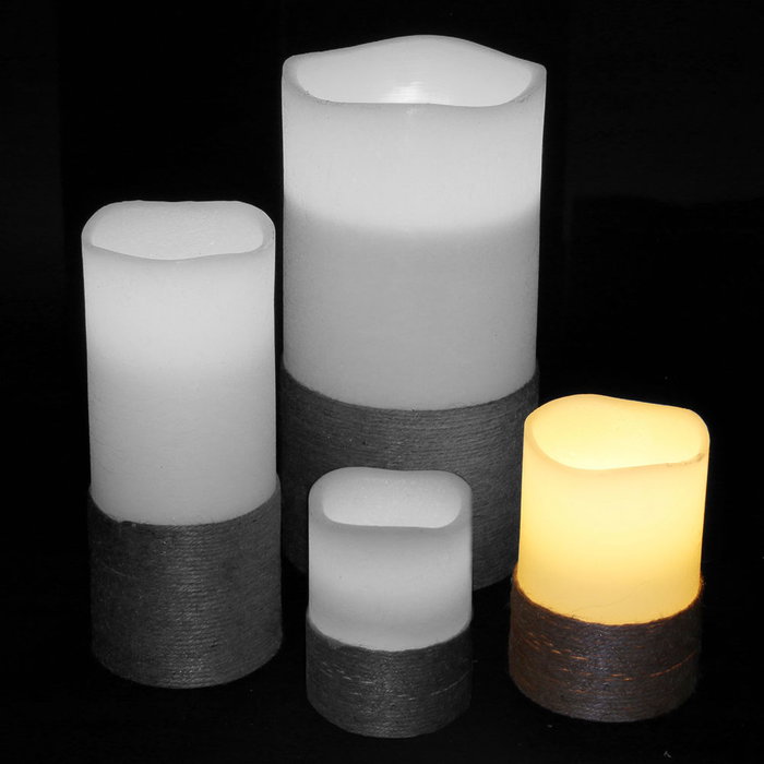 The Candle Factory Vela LED con Base de Cuerda Crema The Candle Factory Vela LED con Base de Cuerda Crema