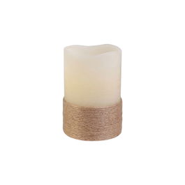 The Candle Factory Vela LED con Base Cuerda 15x10 cm Efecto Llama Titilante Iluminación Blanca Cálida