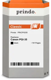 Prindo Classic Cartucho de Tinta Negro compatible con Canon PGI-35