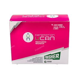 FINISHER Suplemento Deportivo Generation UCAN - Granada y Arándano, Recuperación Muscular, 6 Sobres