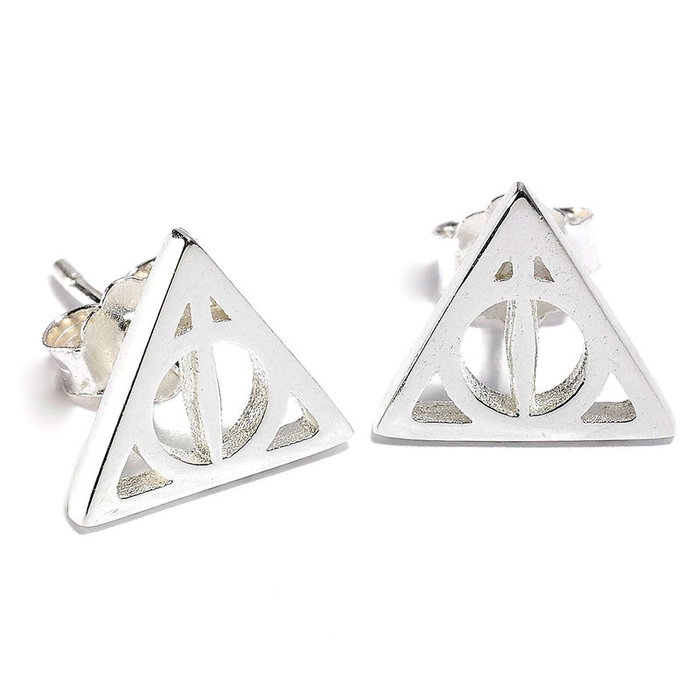 THE CARAT SHOP Pendientes Deathly Hallows plata