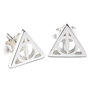 THE CARAT SHOP Pendientes Deathly Hallows plata