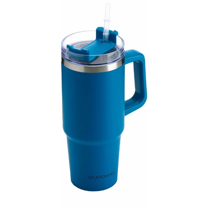 Botella de Agua Muitomas TRAVELMUG900BL Azul Acero Inoxidable Botella de Agua Muitomas TRAVELMUG900BL Azul Acero Inoxidable