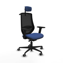 PIQUERAS Y CRESPO Silla de oficina Mardos Azul marino y Negro