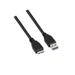 Aisens Cable USB 3.0 Tipo A a Micro B Macho, 1m, Negro