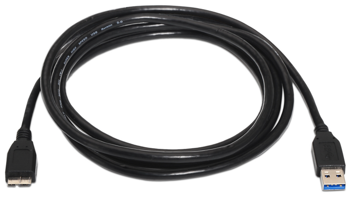 Aisens Cable USB 3.0 Tipo A a Micro B Macho, 1m, Negro