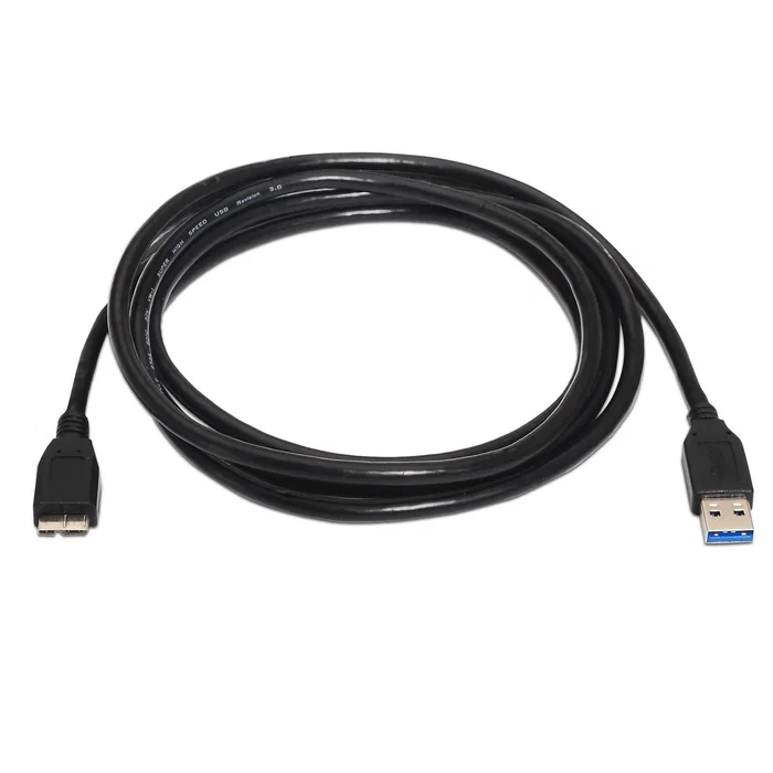 Aisens Cable USB 3.0 Tipo A a Micro B Macho, 1m, Negro