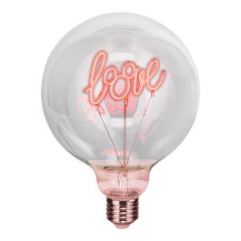 Paladone Bombilla LED Decorativa Neon Mickey Mouse, Estilo Retro, 1W, Rosca E27, Diámetro 12.5 cm, Ideal para Ambientación Temática