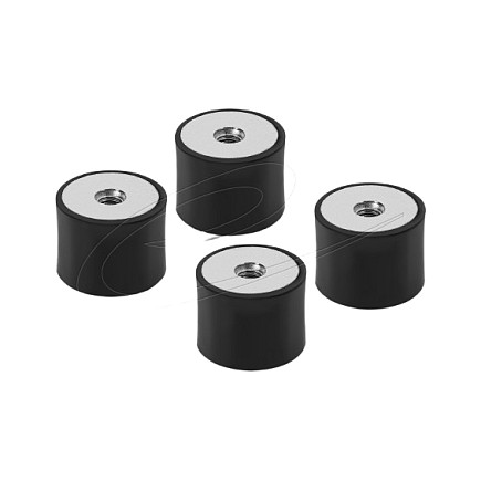 DeLOCK 60828 Amortiguador de vibraciones M8 x 1,25 mm D 40 x H 30 mm, 4 piezas, Negro DeLOCK 60828 Amortiguador de vibraciones M8 x 1,25 mm D 40 x H 30 mm, 4 piezas, Negro