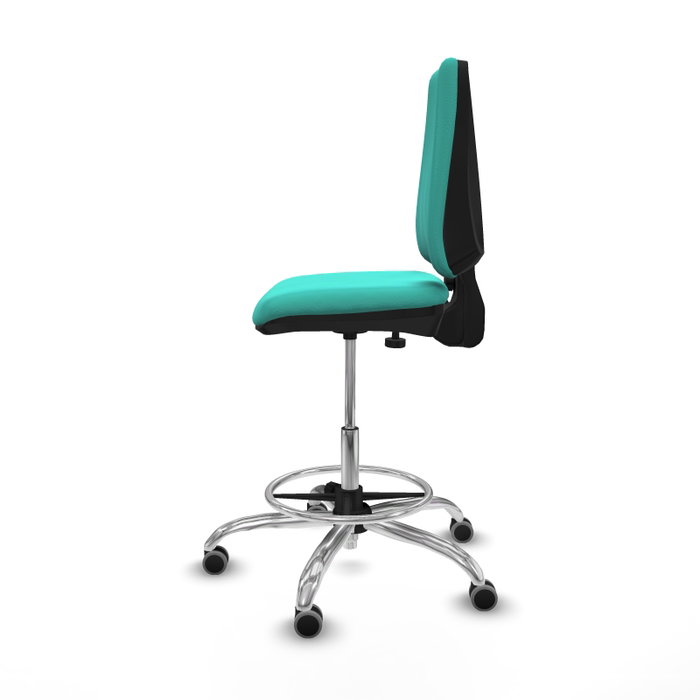 PIQUERAS Y CRESPO Taburete Elche CP Turquesa con Base Cromada PIQUERAS Y CRESPO Taburete Elche CP Turquesa con Base Cromada