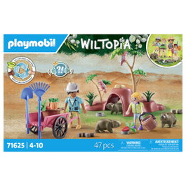 Playmobil Wiltopia 71625 Refugio de Wombat y Tejón Australiano