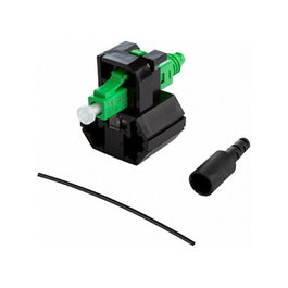 METZ CONNECT Fast Hybrid Steckerbau 1509QAJA0010-E - Conector LC APC OS2 Monomodo, Verde, Paquete de 10 Unidades
