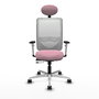 PIQUERAS Y CRESPO Silla de oficina Zulema Rosa y Blanco