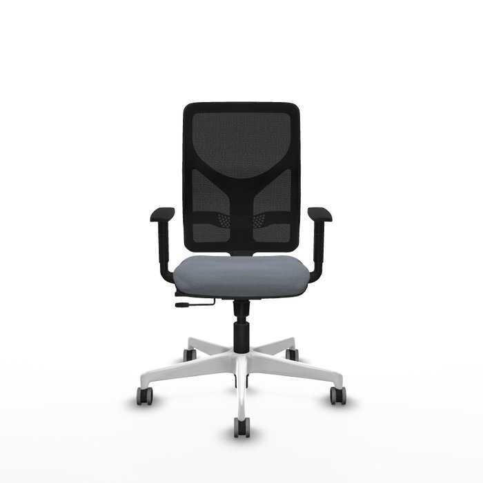 PIQUERAS Y CRESPO Silla de oficina Motilla con mecanismo Sincro/Traslack, Gris y Negro