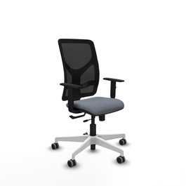 PIQUERAS Y CRESPO Silla de oficina Motilla con mecanismo Sincro/Traslack, Gris y Negro