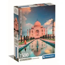 Clementoni Puzzle 1500 Piezas Taj Mahal 59,2 x 84,3 cm con Póster CLE8005125317189