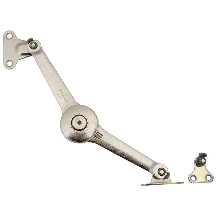 HERRAJES ALK Bisagra Compás Klak Zamak Níquel para Puertas de Madera y Aluminio HERRAJES ALK Bisagra Compás Klak Zamak Níquel para Puertas de Madera y Aluminio