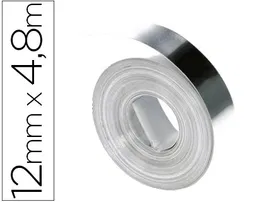 Dymo Cinta Aluminio 12mm x 4.8mt Sin Adhesivo Consumible Rotuladora Industrial Resistente