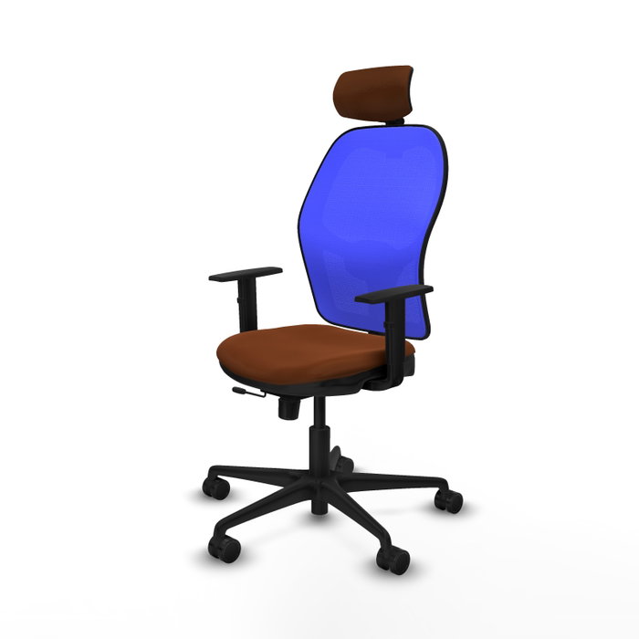 PIQUERAS Y CRESPO Silla de oficina Jorquera Marrón y Azul PIQUERAS Y CRESPO Silla de oficina Jorquera Marrón y Azul