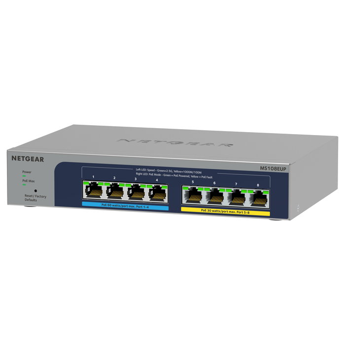 Netgear MS108EUP Switch MS108EUP-100EUS de 8 Puertos con PoE Gigabit