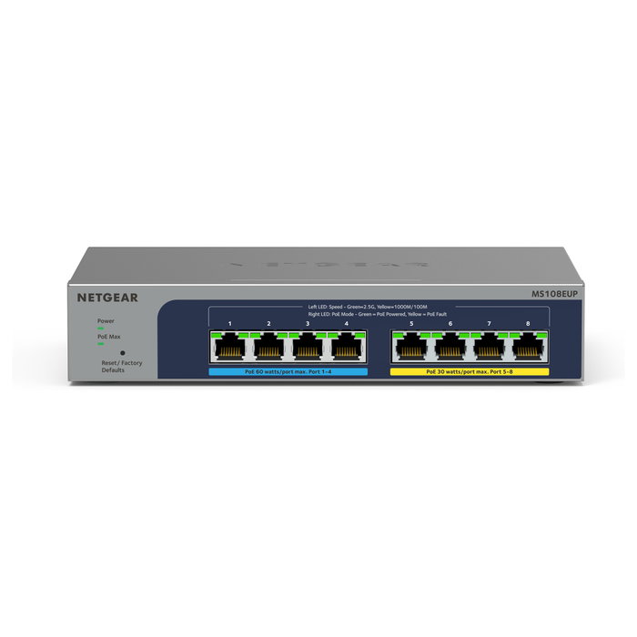Netgear MS108EUP Switch MS108EUP-100EUS de 8 Puertos con PoE Gigabit