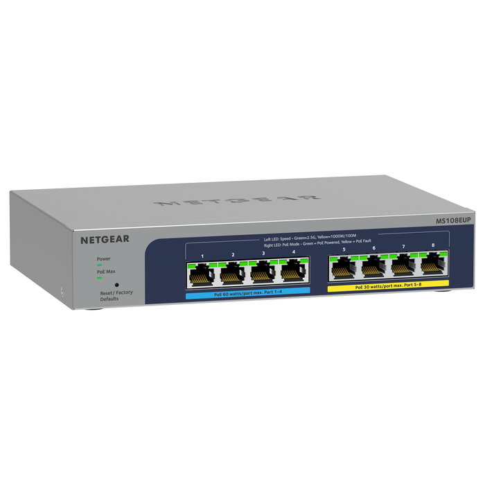 Netgear MS108EUP Switch MS108EUP-100EUS de 8 Puertos con PoE Gigabit