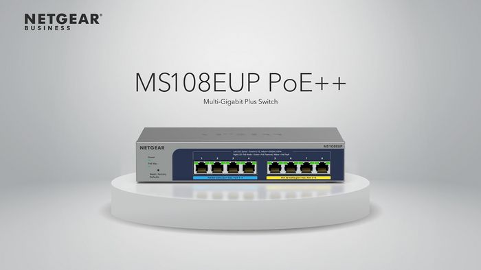 NETGEAR MS108EUP-100EUS Switch 8-port Ultra60 PoE++ Multi-Gigabit 2.5G L2/L3
