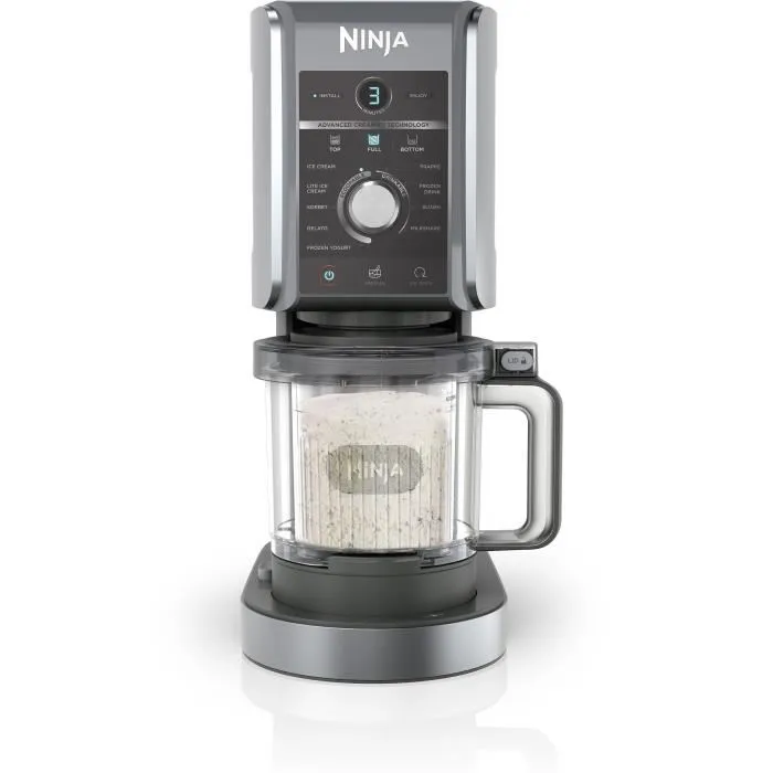 Ninja Creami Deluxe NC501EU, Máquina de Helados Plateada con 10 Programas
