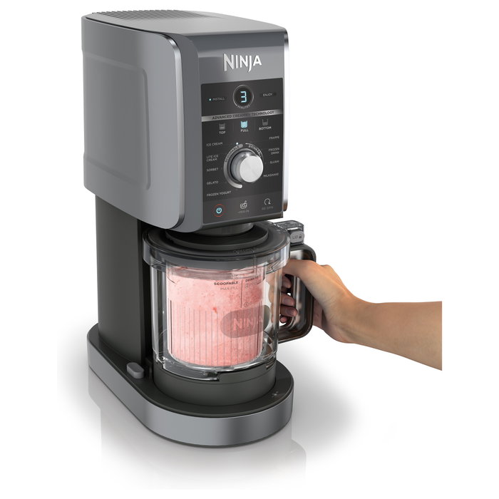 Ninja Creami Deluxe NC501EU, Máquina de Helados Plateada con 10 Programas