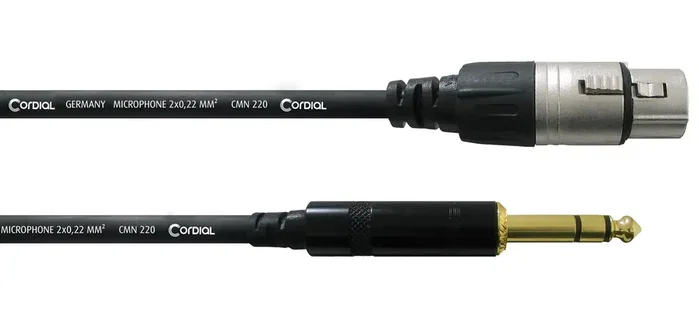 Cordial CFM 9 FV Cable balanceado XLR hembra a jack de 6,3 mm de 9 m