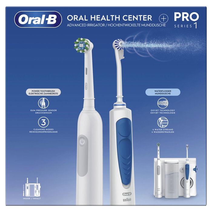 Oral-B Centro Dental Oxyjet 900 e Irrigador con Cepillo Eléctrico Pro 900 y Recambios